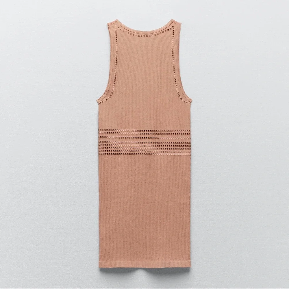 NWT Zara  SEAMLESS OPENWORK DRESS size M/L - Picture 8 of 9